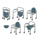 Chaise WC | Pliable | Hauteur réglable | Accoudoirs | Ajustable | Avec couvercle | Muelle | Mobiclinic - Foto 5