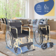 Fauteuil roulant | Acier | 45 cm | Crème et noir | Denver | Mobiclinic - Foto 1