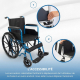 Fauteuil roulant pliant | Grandes roues | 40 cm | Bleu | Marsella | Mobiclinic - Foto 5