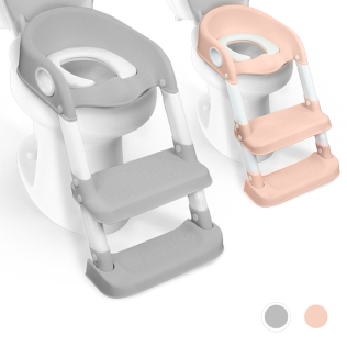 Siège de Toilette Enfant Reducteur de Toilette Pliable et Réglable Escalier  Toilette Enfant avec Échelle Marche pour Enfants 1 à 7 ans (Bleu+vert)