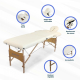 Table de massage pliante | Kinesithérapie | Bois | Revêtement similicuir | 186x60 cm | Crème | CM-01 Light | Mobiclinic - Foto 8