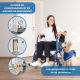 Fauteuil roulant | Pliable | Grandes roues | Léger | Orthopédique | Bleu | Alcázar | Mobiclinic - Foto 7