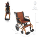 Fauteuil roulant léger | Pliable | Repose-pieds et dossier | Accoudoirs rembourrés | Aluminium | Orange | Pirámide | Mobiclinic - Foto 6