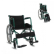 Fauteuil roulant | Pliable | Grande roue | Résistant | Accoudoirs et repose-pieds fixes | Vert | Alcazaba | Mobiclinic - Foto 1