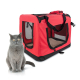 Sac de transport pour animaux | Différentes tailles | Différents poids | Pliable | Rouge | Balú | Mobiclinic - Foto 1