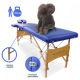 Table de massage pliante | Kinesithérapie | Bois | Revêtement similicuir | 186x60 cm | Bleu | CM-01 Light | Mobiclinic - Foto 4