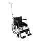 Fauteuil roulant | Anti-pliage | 40cm | Support pour bouteille et compte-gouttes | Accoudoirs et repose-pieds fixes | Noir - Foto 1