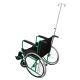 Fauteuil roulant | Anti-pliage | 40cm | Support pour bouteille et compte-gouttes | Accoudoirs et repose-pieds fixes | Vert - Foto 2