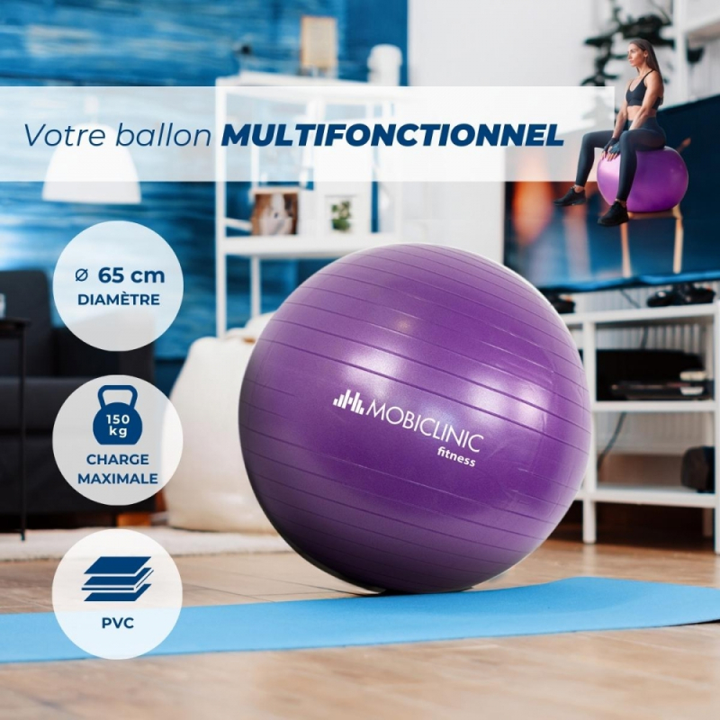 Ballon de pilates - 25 cm - Violet