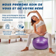 Ballon de Pilates | 58 cm | Antidérapant| Anti-crevaison | Comprend un gonfleur | Lavable | Violet | PY-01 |Mobiclinic - Foto 3