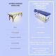 Table de massage pliante | Kinesithérapie | Appui-tête | Portable | Aluminium | 186x60cm | Bleu | CA-01 Light | Mobiclinic - Foto 6