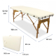 Table de massage pliante en bois |180x60 cm | Crème | CM-01 BASIC| Mobiclinic - Foto 2