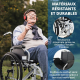 Fauteuil roulant bariatrique | Largeur 60cm | Jusqu'à 225 kg | Roues amovibles | Automoteur | Plus 225 | Mobiclinic - Foto 2