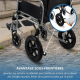 Fauteuil roulant pliant | Petites roues arrière amovibles | Largeur 46 cm | Gris | Marsella | Mobiclinic - Foto 4