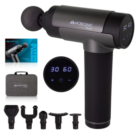 Pistolet de massage musculaire | Portable | écran LCD | 6 têtes | 30 niveaux | PS-01 | Mobiclinic