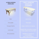 Table de massage pliante | Kinesithérapie | Portable | 186x60 cm | Aluminium | Revêtement similicuir | Light | Mobiclinic - Foto 6