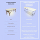 Table de massage pliante | Kinesithérapie | Portable | 186x60 cm | Aluminium | Revêtement similicuir | Light | Mobiclinic - Foto 5
