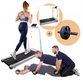 Pack Opération Bikini : Le compte à rebours est arrivé | Tapis de course électrique | Pliable | Roue abdominale | Mobiclinic