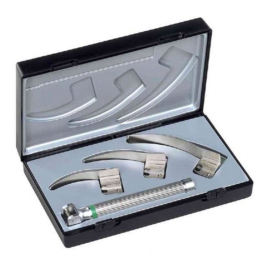 Kit de laryngoscope Ri-Modul | Lumière à vide XL 2.5V et lames 0, 1 et 2 | Mod. Macintosh F.O. bébé | Riester (8090)