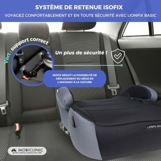 Rehausseur voiture pour enfant, i-Size, 125-150 cm