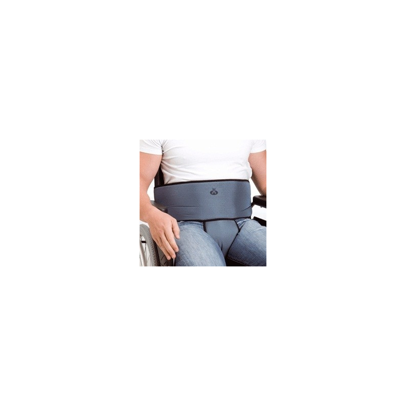 Ceinture abdominale de maintien pour fauteuil roulant, Avec boucles, Matériau respirant, En frome de T