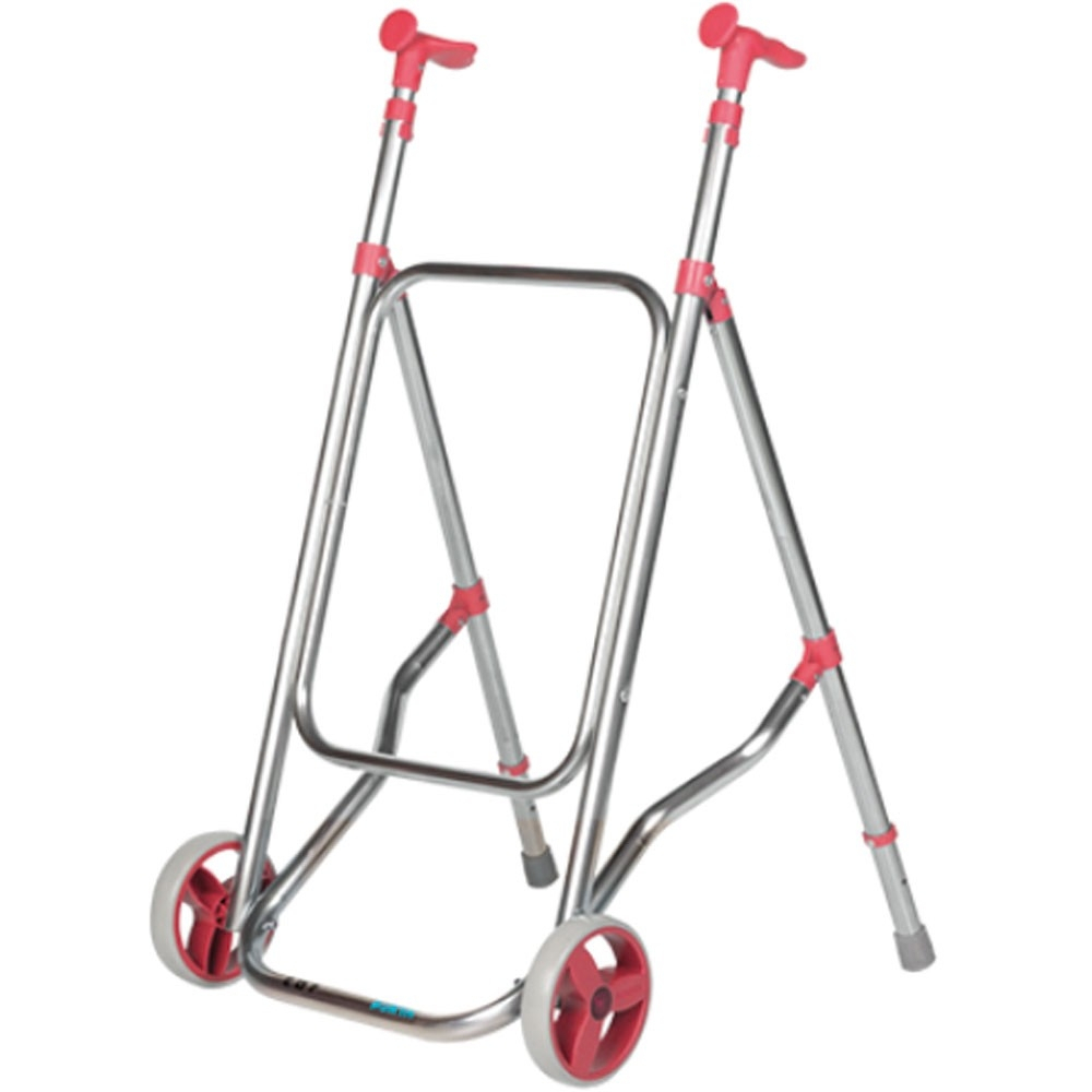 Déambulateur 2 roues, aluminium, corail, car, forta