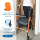 Déambulateur pour personnes âgées | Acier| Pliable | Siège et dossier | 2 roues | Panier | Premium | Nerón | Mobiclinic - Foto 3