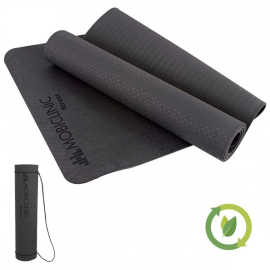 Tapis de yoga | Antidérapant | 181x61x0.6 cm| Flexible | TPE | Lavable | Écologique | Noir |EY-01| Mobiclinic