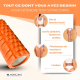 Rouleau de massage | Caoutchouc mousse | 14x33cm | Polyvalent | Léger | Prévient les blessures | Orange | FitRoller | Mobiclinic - Foto 24
