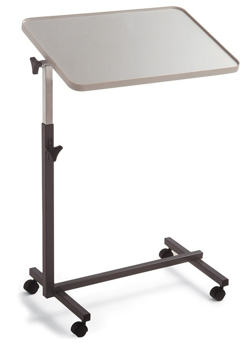 Table mobile, table à roulette, table roulante, réglable en hauteur, inclinable (Invacare)