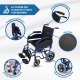 Fauteuil roulant de transfert premium | Pliable | Accoudoirs et repose pieds amovibles | Noir | Maestranza | Mobiclinic - Foto 2