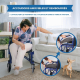 Fauteuil roulant pliable PREMIUM | Accoudoirs et repose-pieds amovibles | Orthopédique | Bleu | Maestranza | Mobiclinic - Foto 3