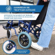 Fauteuil roulant pliable PREMIUM | Accoudoirs et repose-pieds amovibles | Orthopédique | Bleu | Maestranza | Mobiclinic - Foto 6