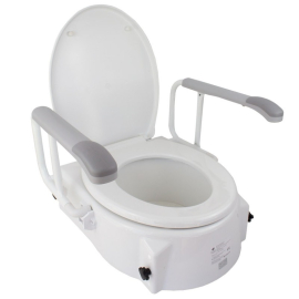 Rehausseur de toilette | Avec couvercle et accoudoirs rabattables | Réglable en hauteur et inclinable | Muralla