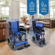 Fauteuil roulant pliable PREMIUM | Accoudoirs et repose-pieds amovibles | Orthopédique | Bleu | Maestranza | Mobiclinic - Foto 1