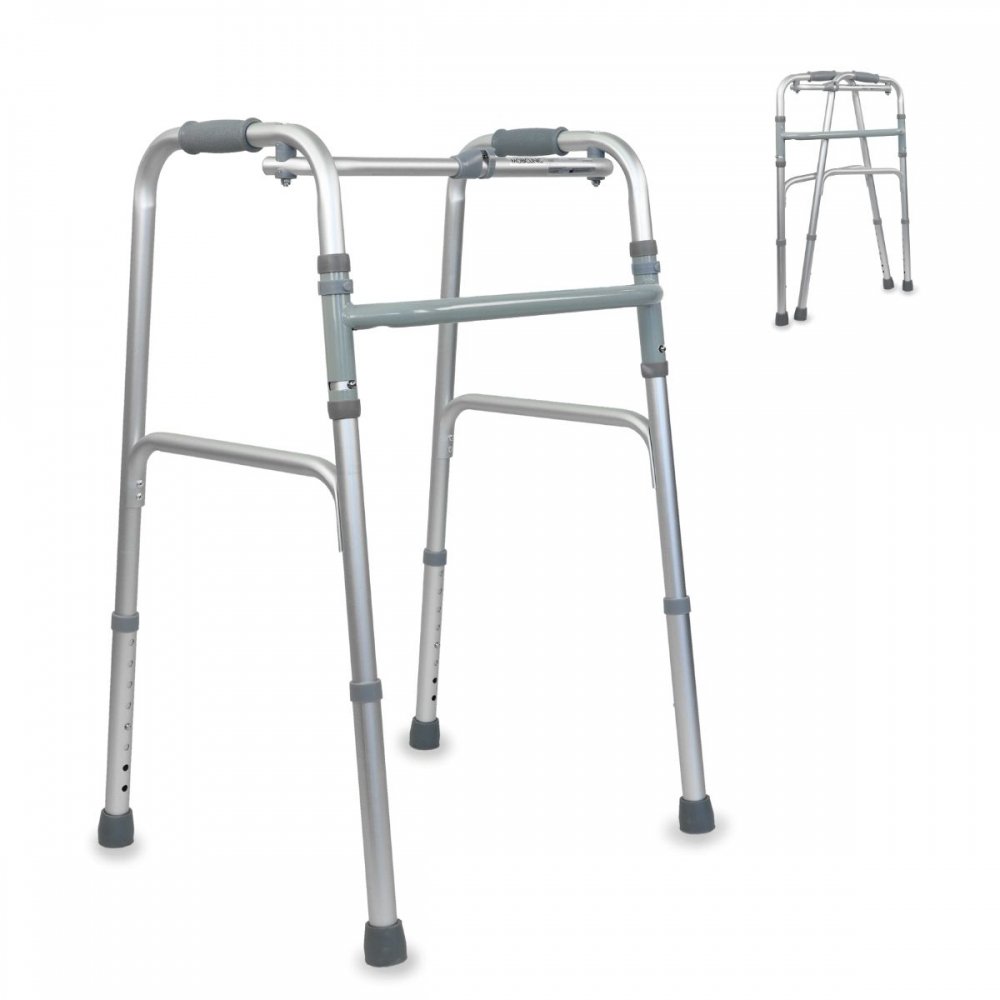 Déambulateur sans roues, pliable, aluminium, columna, mobiclinic
