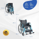 Pack Bolonia Plus | Fauteuil pliant | Bleu | Aluminium | Coussin anti-escarres | Viscoélastique | Mobiclinic - Foto 6