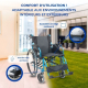 Pack Bolonia Plus | Fauteuil pliant | Bleu | Aluminium | Coussin anti-escarres | Viscoélastique | Mobiclinic - Foto 9