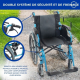 Pack Bolonia Plus | Fauteuil pliant | Bleu | Aluminium | Coussin anti-escarres | Viscoélastique | Mobiclinic - Foto 11