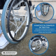 Fauteuil roulant | Aluminium | Pliable | Avec freins | Accoudoirs et repose-pieds | Dossier divisé | Palacio | Mobiclinic - Foto 5