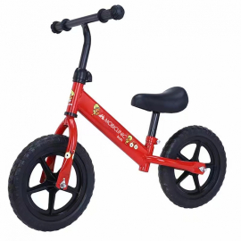 Vélo enfant | Sans pédales | À partir de 3 ans | Siège et guidon réglables | Jusqu'à 40 kg | Rouge| Jett | Mobiclinic