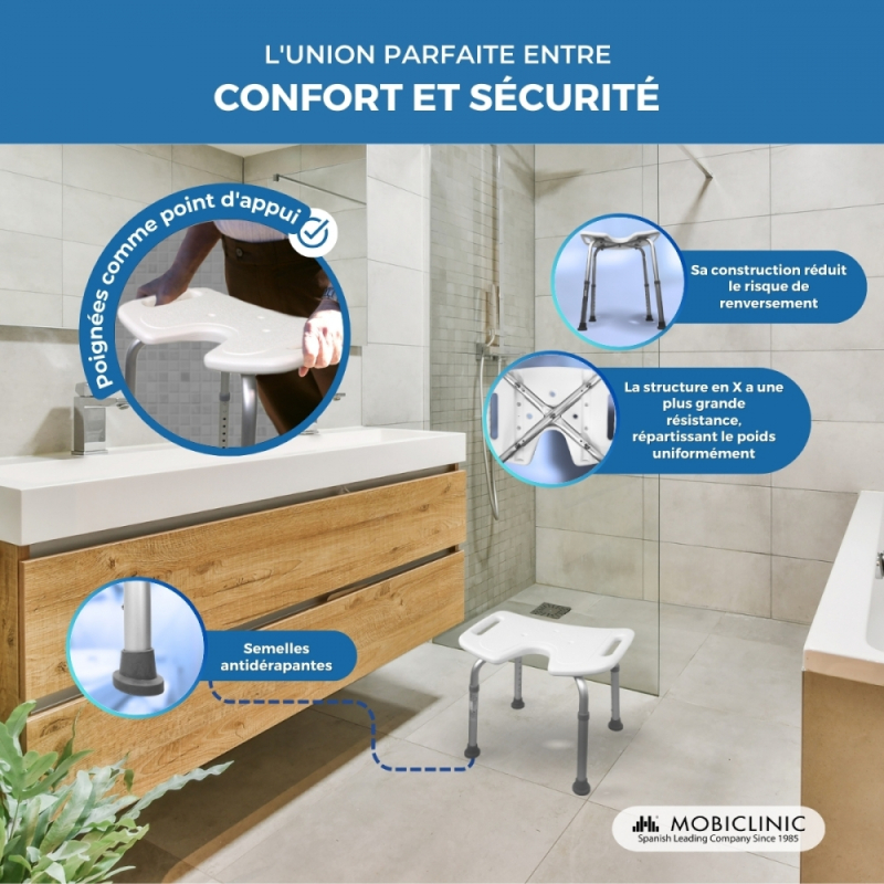 Tabouret De Toilette Ergonomique (squat) - Pour Adultes, Gris, Antidérapant - Améliore Le Confort Et La Posture Aux Toilettes