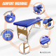 Table de massage pliante | Kinesithérapie | Bois | Revêtement similicuir | 186x60 cm | Bleu | CM-01 Light | Mobiclinic - Foto 5