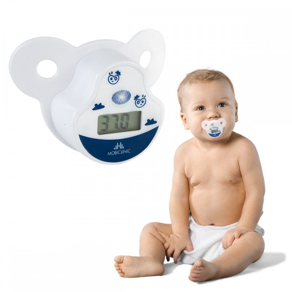 Thermomètre digital en forme de tétine, thermomètre pour enfants, tétine souple, écran lcd, mobiclinic