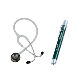 Kit de l'étudiant en médecine | Blanc | Stéthoscopes Riester® Duplex 2.0 | Lampe de diagnostic à LED | Riester