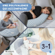 Coussin d'allaitement | 3 en 1 | Multi-positions | Cordes réglables | Lavable en machine | Imprimé Vichy | Aura | Mobiclinic - Foto 3