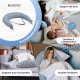 Coussin d'allaitement | 3 en 1 | Multi-positions | Cordes réglables | Lavable en machine | Imprimé Vichy | Aura | Mobiclinic - Foto 4