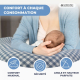 Coussin d'allaitement | 3 en 1 | Multi-positions | Cordes réglables | Lavable en machine | Imprimé Vichy | Aura | Mobiclinic - Foto 5