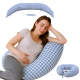 Coussin d'allaitement | 3 en 1 | Multi-positions | Cordes réglables | Lavable en machine | Imprimé Vichy | Aura | Mobiclinic - Foto 1