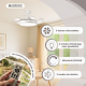 Ventilateur de plafond | 4 pales | 6 vitesses | 3 modes d'éclairage | Lumière LED | Télécommande | Oasis | Mobiclinic - Foto 3